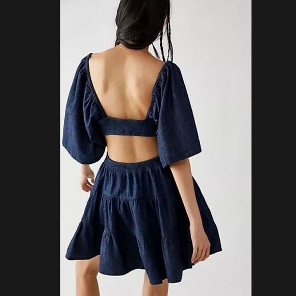 Free People Cross of Sunlight Endless Summer Mini Dress M - Picture 3 of 5